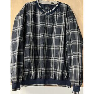 Greg Norman Collection Windbreaker LS XL Blue/Gray Pattern‎